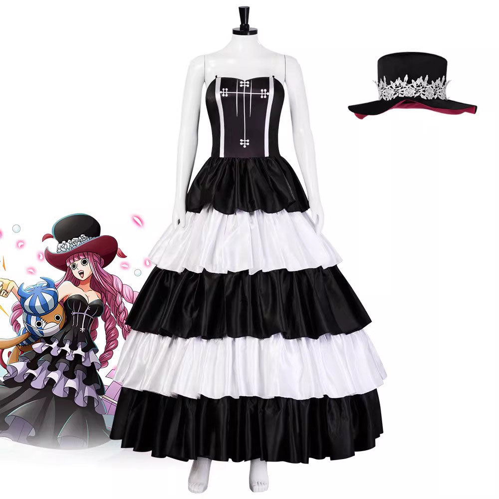 Cosplay One Piece Ghost Princess Perona Costume Set XS-3XL Adult