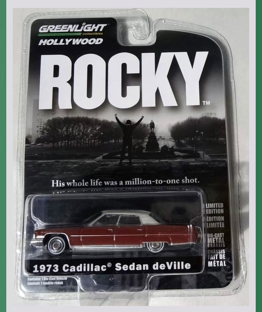 Collectables Greenlight 1:64 Rocky 1973 Cadillac Sedan deVille Diecast Model Car