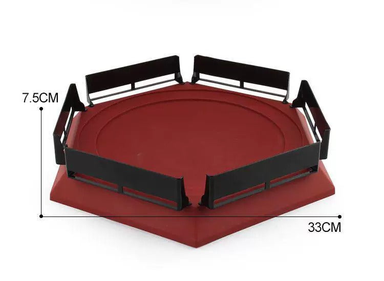 Spinning Top Battles Hexagonal Arena Stadium Platform 38x33x7.5 cm 3 Colours