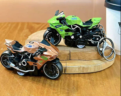 Miniature Superbikes Motorcycle Pull-Back Toys Keychain Gifts 6 Colours