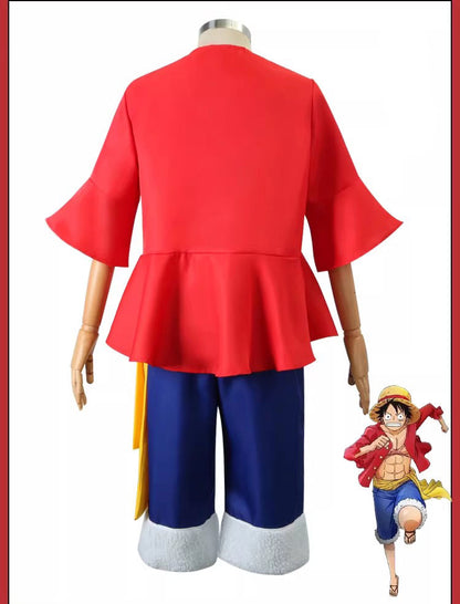 Cosplay One Piece Monkey D. Luffy Costume Set XS-3XL Unisex Adult & Kids