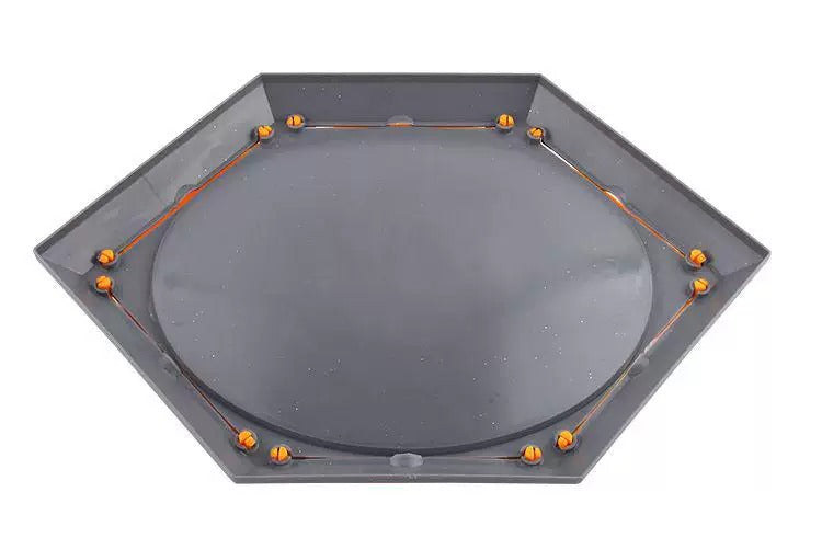 Spinning Top Battles Hexagonal Arena Stadium Platform 31x21 cm Grey