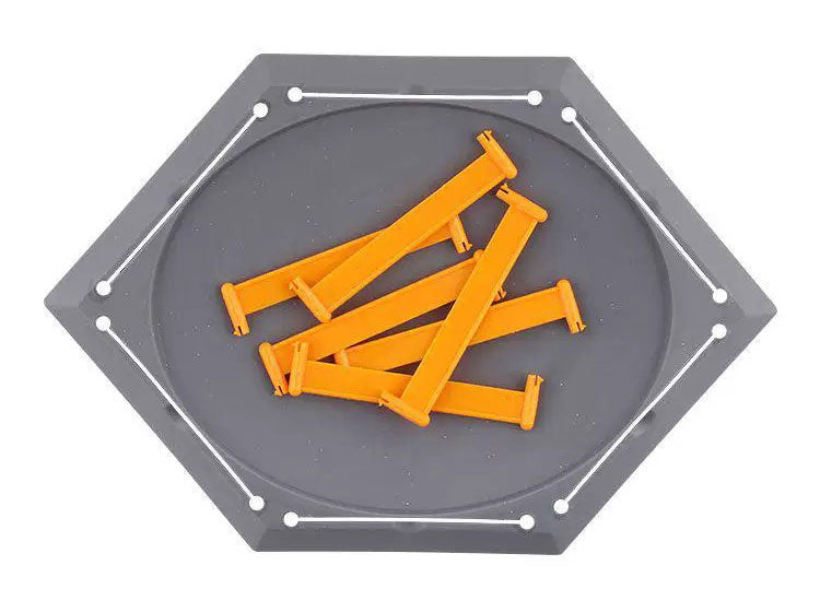 Spinning Top Battles Hexagonal Arena Stadium Platform 31x21 cm Grey