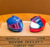 Mini LED Light-up Motorcycle Helmet Keychain Gifts 4 Colours