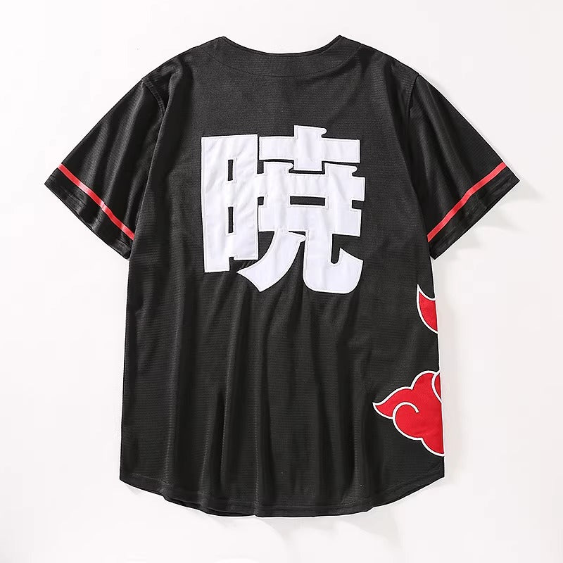 Naruto Shippuden Akatsuki Baseball Jersey XS-M UNISEX