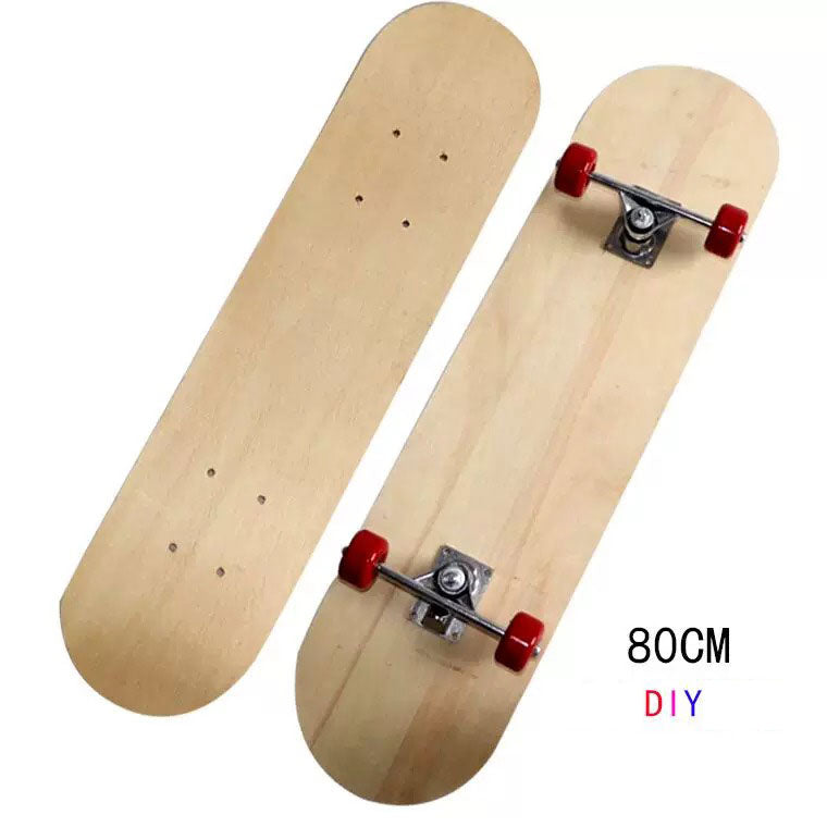 Kids Blank Unpainted Wooden DIY Art Painting Skateboard 80 cm Free Paint