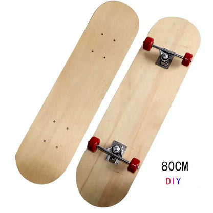 Kids Blank Unpainted Wooden DIY Art Painting Skateboard 80 cm Free Paint