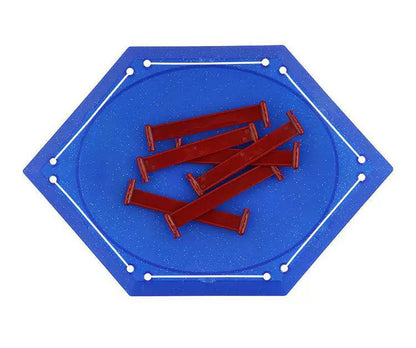 Spinning Top Battles Hexagonal Arena Stadium Platform 31x21 cm Blue