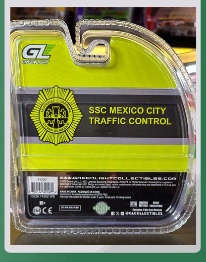 Collectables Greenlight 1:64 2022 Dodge Charger Mexico City Traffic Control Police (Tránsito SSC) Diecast Model Car
