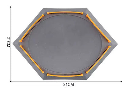 Spinning Top Battles Hexagonal Arena Stadium Platform 31x21 cm Grey