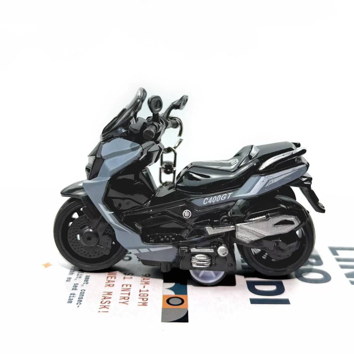 Miniature Sport Scooter Motorcycle Pull-Back Toys Keychain Gifts 4 Colours