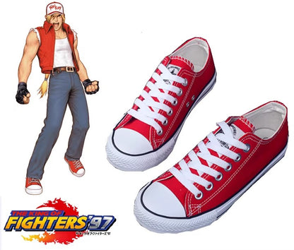 Cosplay The King Of Fighters KOF Terry Bogard Costume Canvas Shoes Size 35-44 Red