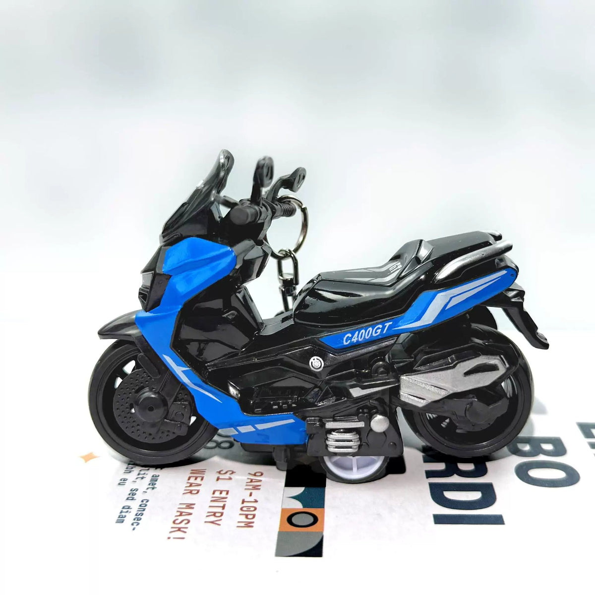 Miniature Sport Scooter Motorcycle Pull-Back Toys Keychain Gifts 4 Colours