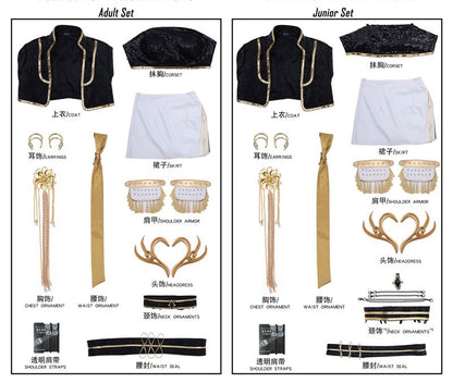Cosplay K-Pop Demon Hunters Mira Costume Set S-3XL Unisex Adult & Kids