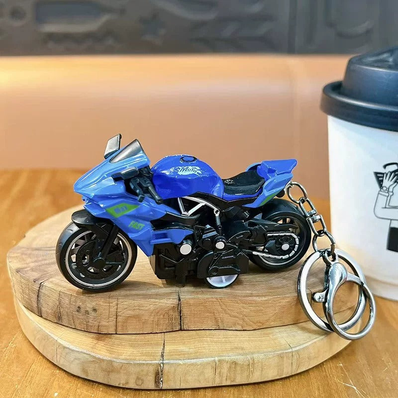Miniature Superbikes Motorcycle Pull-Back Toys Keychain Gifts 6 Colours