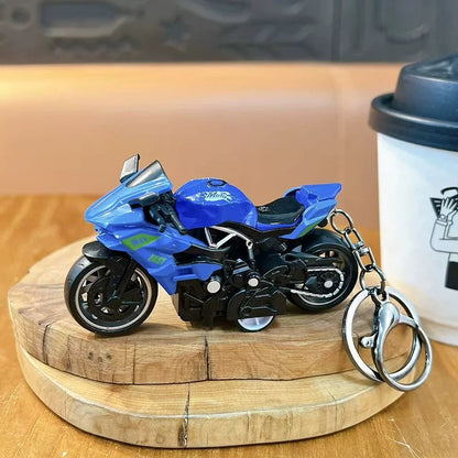 Miniature Superbikes Motorcycle Pull-Back Toys Keychain Gifts 6 Colours