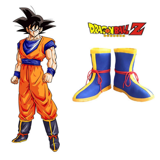 Cosplay Dragon Ball Son Goku Costume Boots Size 40-45 Blue