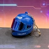 Mini LED Light-up Motorcycle Helmet Keychain Gifts 4 Colours