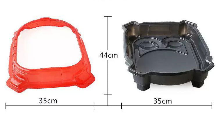 Spinning Top Battles Arena Stadium Platform 44x35x8 cm Red
