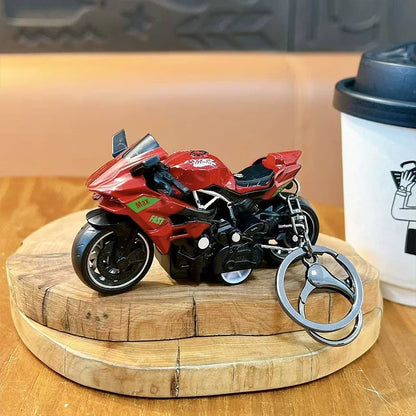 Miniature Superbikes Motorcycle Pull-Back Toys Keychain Gifts 6 Colours