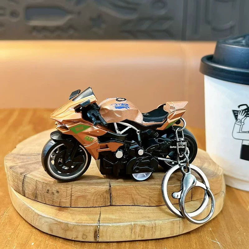 Miniature Superbikes Motorcycle Pull-Back Toys Keychain Gifts 6 Colours