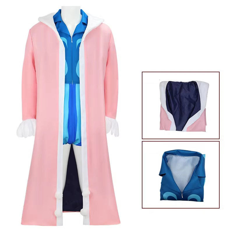 Cosplay One Piece Mr.2 Bon Kurei Bentham Costume Set S-2XL Unisex Adult