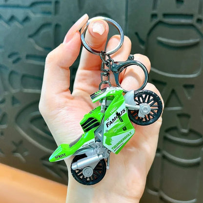 Miniature Racing bikes Motorcycle Pull-Back Toys Keychain Gifts 5 Colours