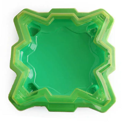 Spinning Top Battles Arena Stadium Platform 36x36x7.5 cm Green