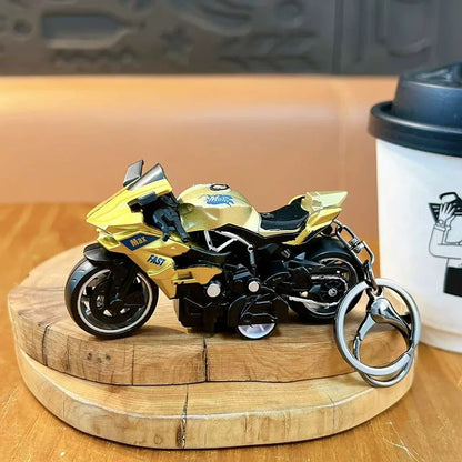 Miniature Superbikes Motorcycle Pull-Back Toys Keychain Gifts 6 Colours