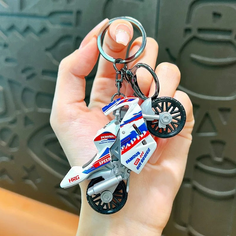 Miniature Racing bikes Motorcycle Pull-Back Toys Keychain Gifts 5 Colours