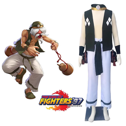 Cosplay The King Of Fighters KOF Chin Gentsai Costume Set XXS-3XL Unisex Adult / Kids