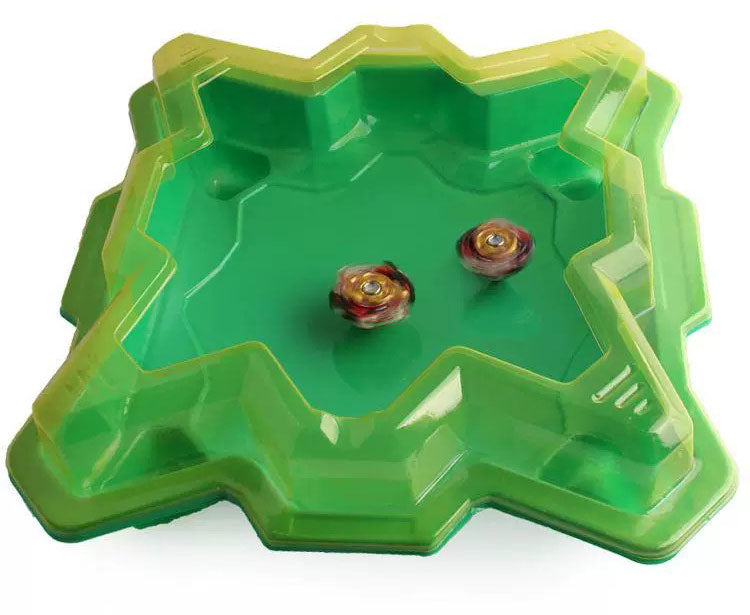 Spinning Top Battles Arena Stadium Platform 36x36x7.5 cm Green
