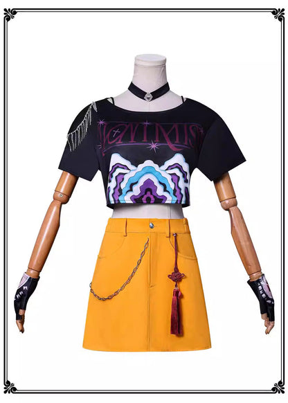 Cosplay K-Pop Demon Hunters Mira Costume Set S-3XL Unisex Adult & Kids