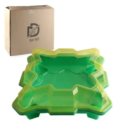 Spinning Top Battles Arena Stadium Platform 36x36x7.5 cm Green