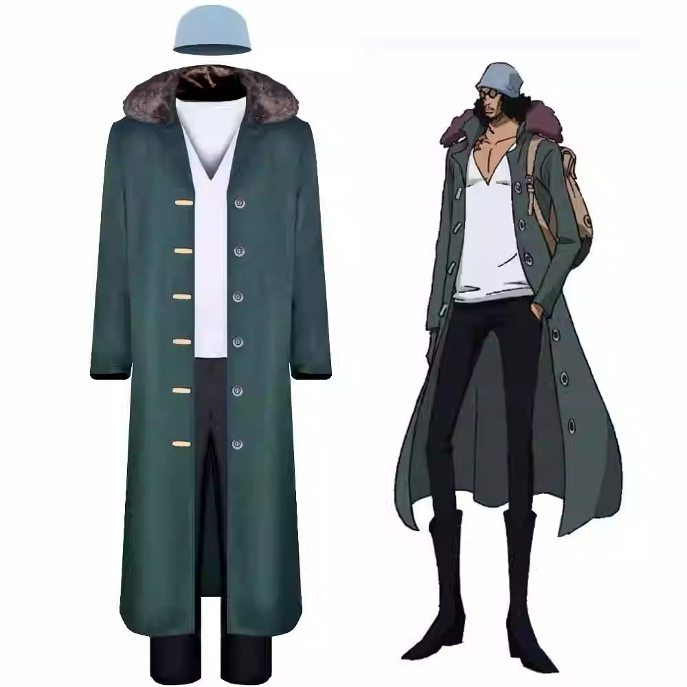 Cosplay One Piece Kuzan Aokiji Costume Set XS-3XL Adult