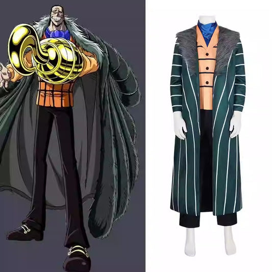 Cosplay One Piece Seven Warlords of the Sea Sir Crocodile Costume Set S-3XL Adult