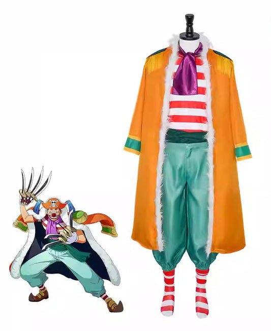 Cosplay One Piece Buggy the Clown Costume Set XS-3XL Adult
