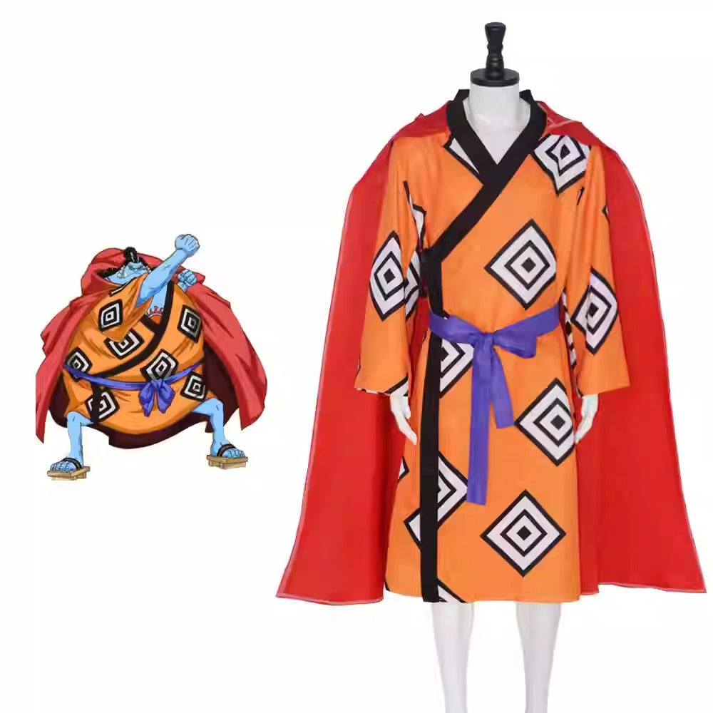 Cosplay One Piece Jinbe Costume Set XS-3XL Adult
