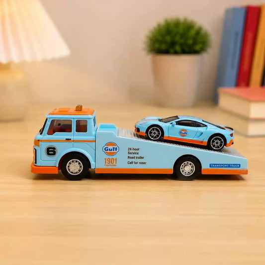 Collectables Diecast Gulf Racing Volkswagen T1 Transporter Truck & Sport Car Set