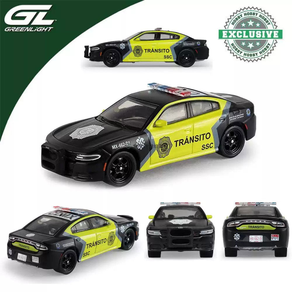 Collectables Greenlight 1:64 2022 Dodge Charger Mexico City Traffic Control Police (Tránsito SSC) Diecast Model Car