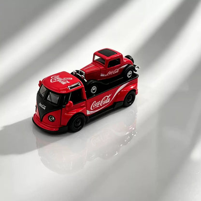 Collectables Diecast Coca-Cola Volkswagen T1 Bus Set 1:32 Pull Back