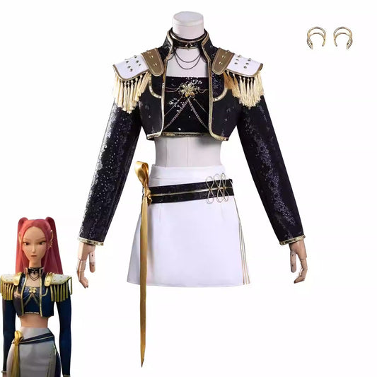 Cosplay K-Pop Demon Hunters Mira Costume Set S-3XL Unisex Adult & Kids