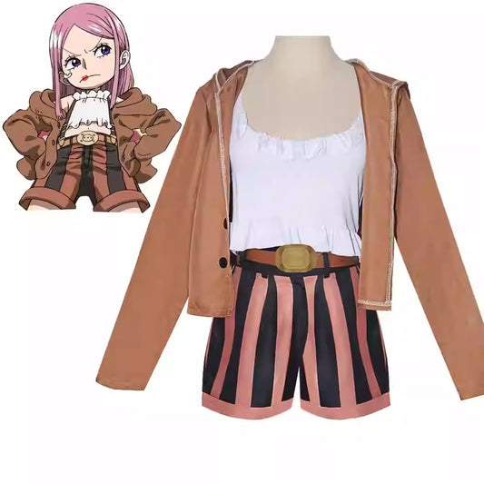 Cosplay One Piece Egghead Jewelry Bonney Costume Set XS-3XL Adult