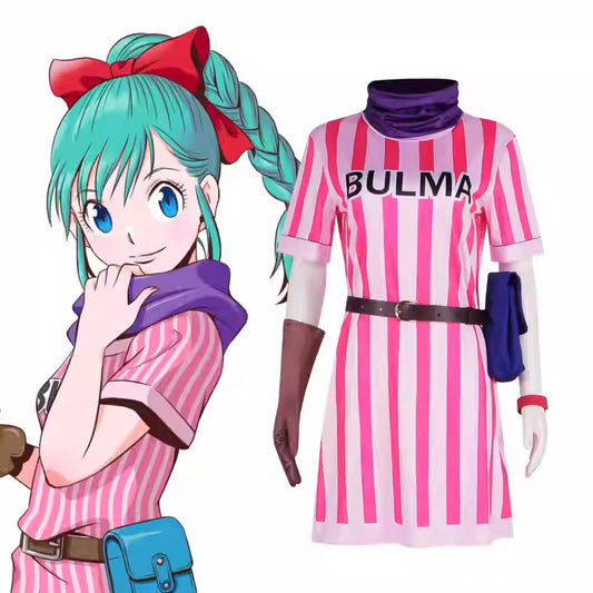 Cosplay Dargon Ball Bulma Costume Set S-3XL Unisex Adult