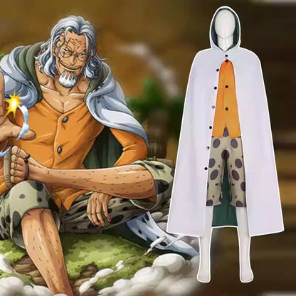 Cosplay One Piece Silvers Rayleigh Costume Set S-3XL Adult