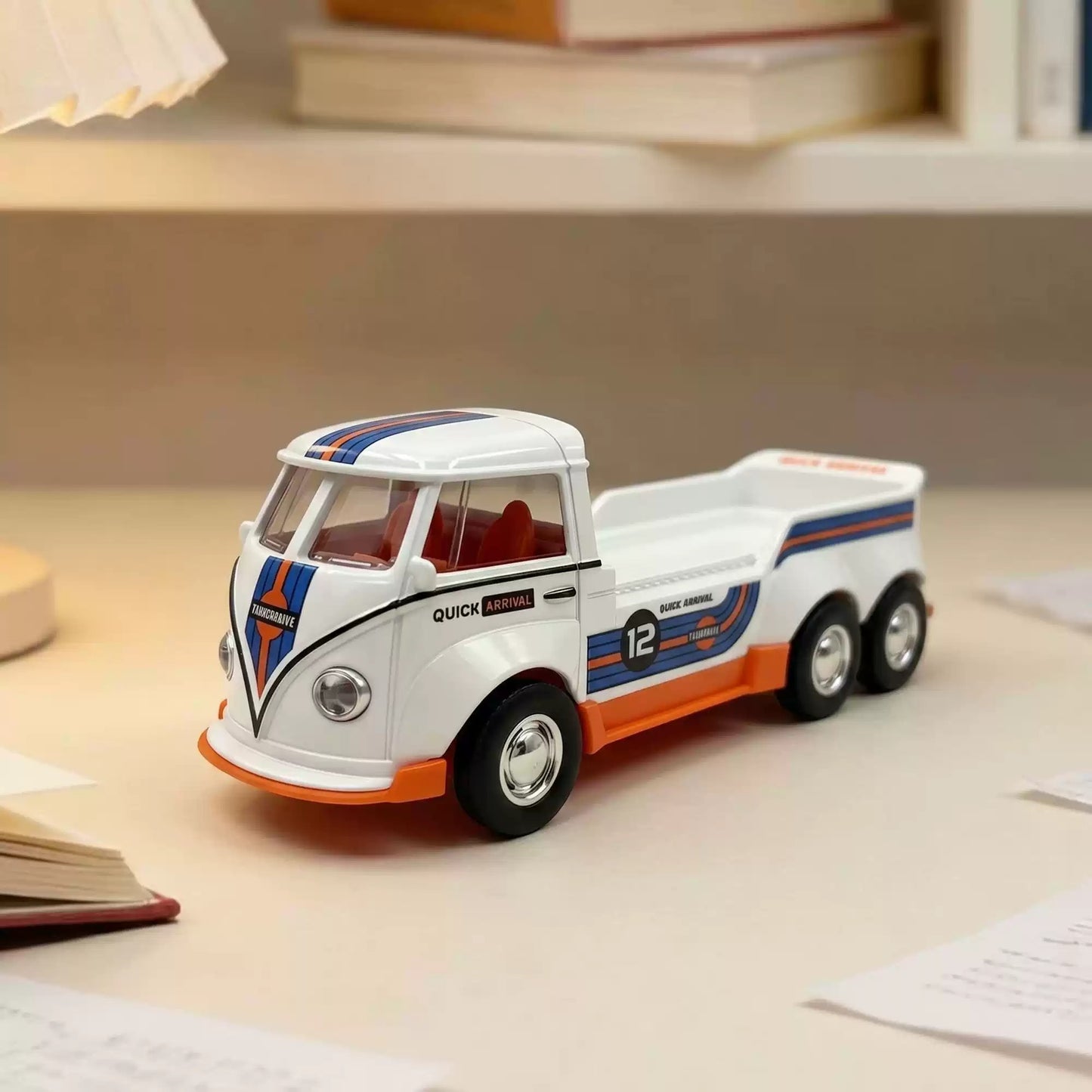 Collectables Diecast Gulf Racing Volkswagen T1 Transporter Truck & Sport Car Set