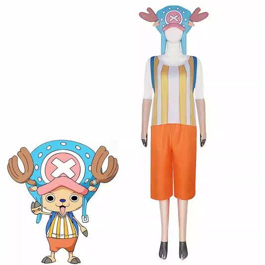 Cosplay One Piece Tony Tony Chopper  Costume Set XS-3XL Adult
