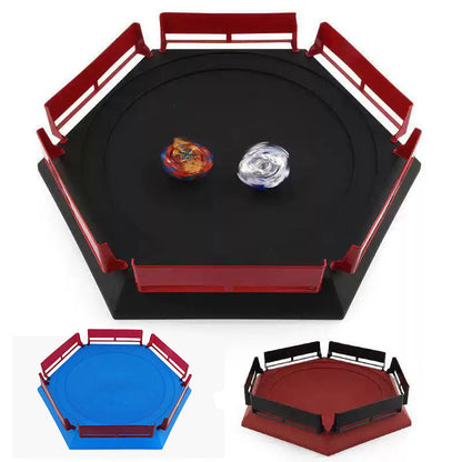 Spinning Top Battles Hexagonal Arena Stadium Platform 38x33x7.5 cm 3 Colours