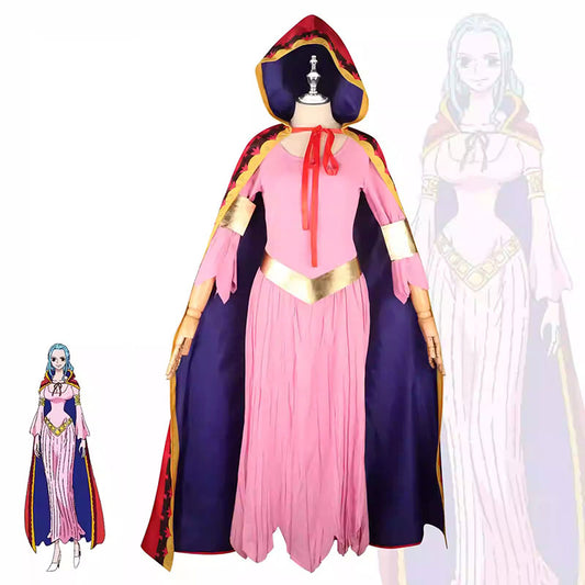 Cosplay One Piece Nefertari Vivi Costume Set S-2XL Adult