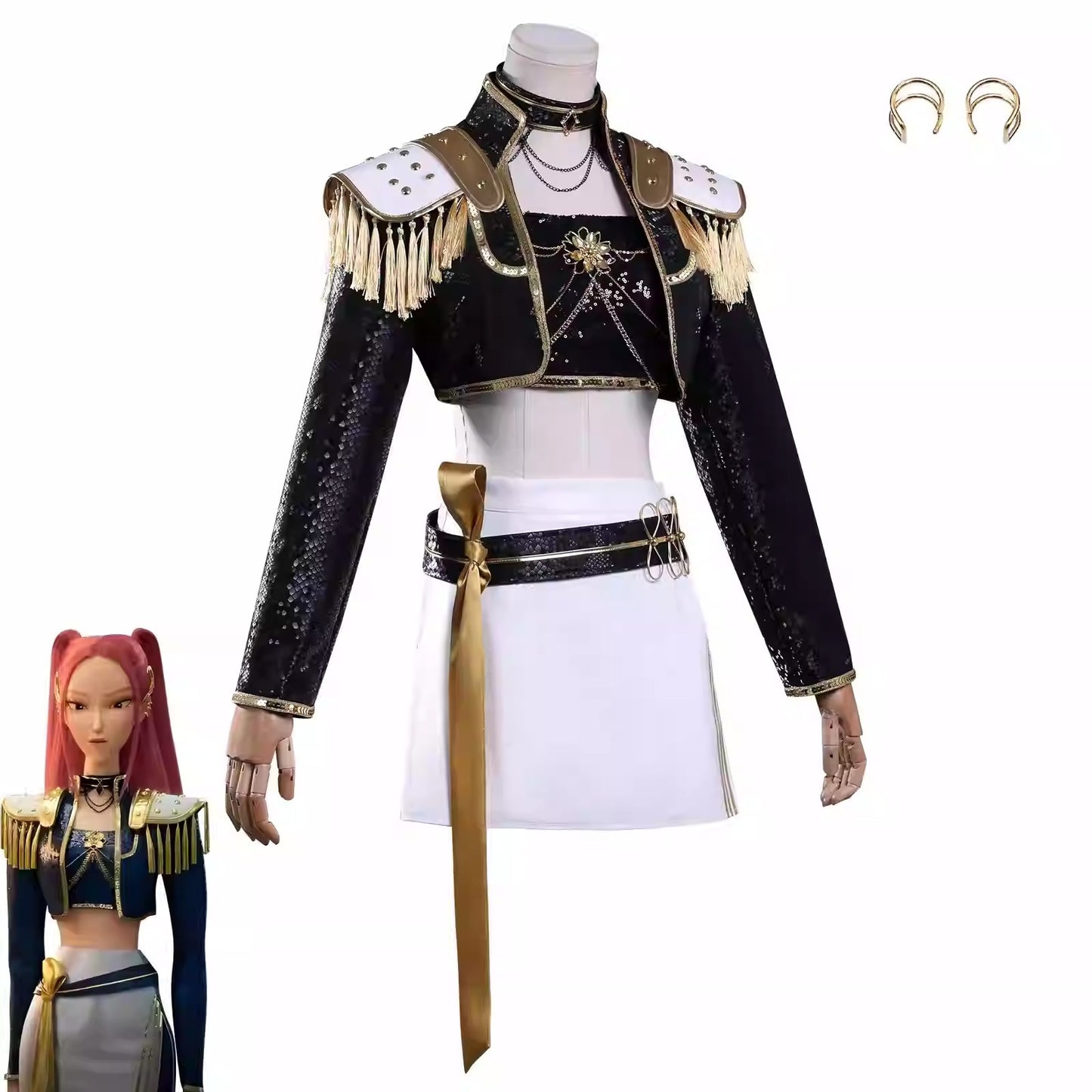 Cosplay K-Pop Demon Hunters Mira Costume Set S-3XL Unisex Adult & Kids